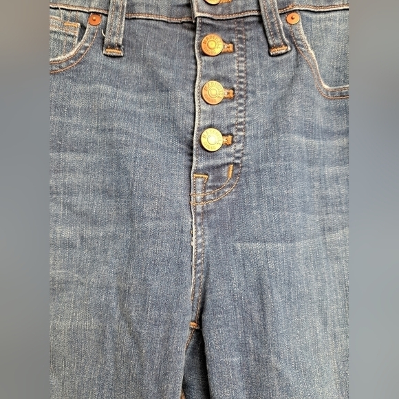 Madewell Button Fly High Rise Distressed Skinny Jean.  Size 26 - Picture 2 of 6